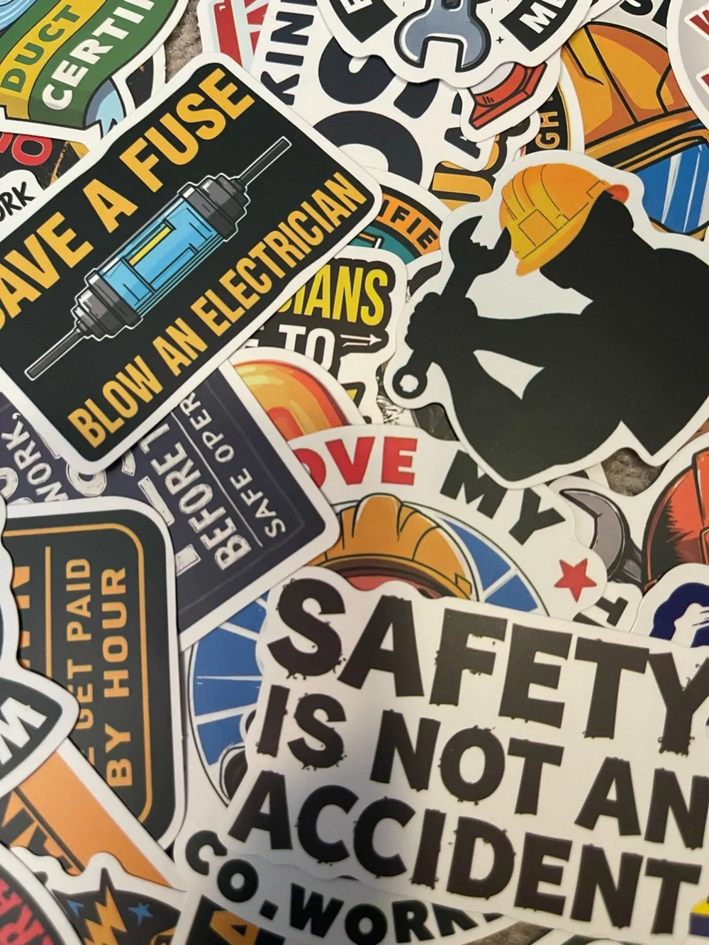 Assorted work humor vinyl stickers 50+